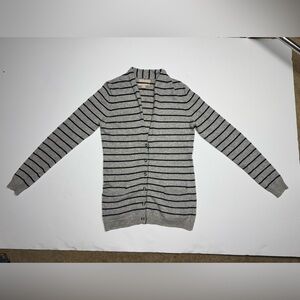 Banana Republic Charcoal and Black Striped Cardigan